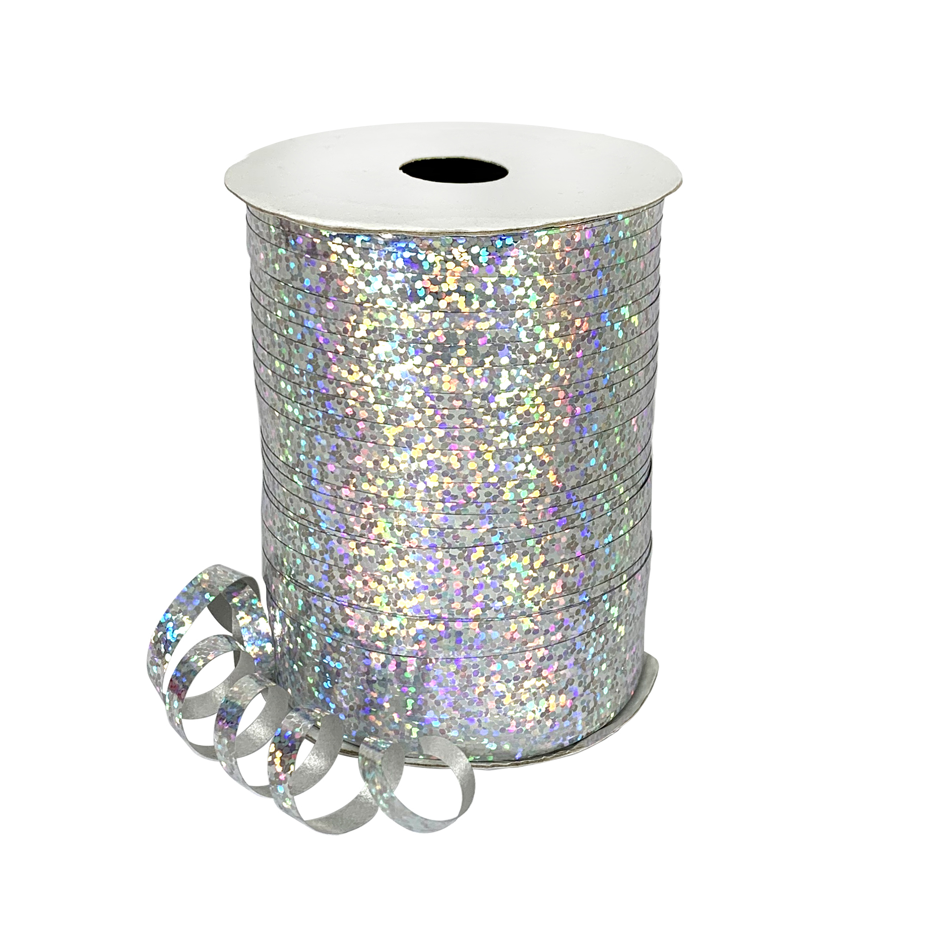 Holographic Silver Curling Ribbon, 100 Yards by Gwen Studios